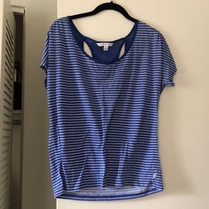 Blue striped American eagle top